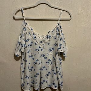 Sienna Sky cold shoulder short sleeve blouse